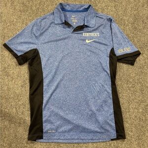 Kentucky Wildcats Nike Dri Fit Elite Short Sleeve Polo Shirt Adult Small Blue